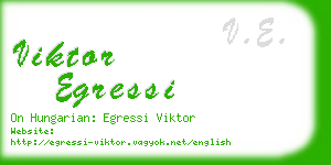 viktor egressi business card